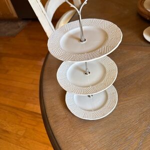 Elegant White Tiered Serving Stand